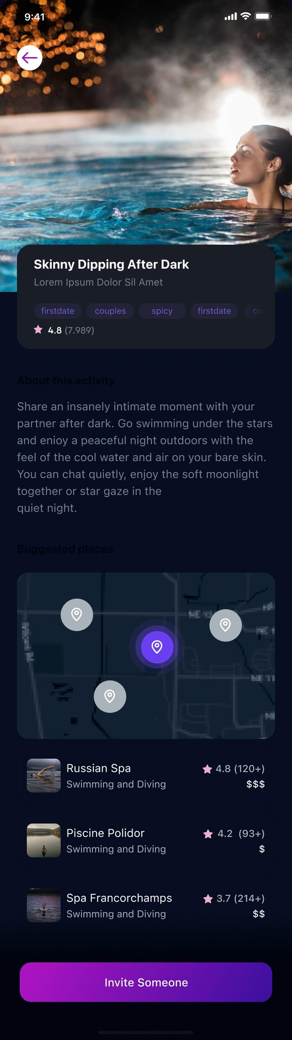Soul Mate dating app — screen flow