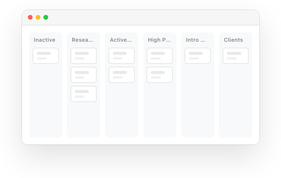 My Prospects as a kanban board